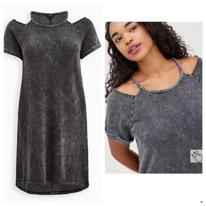 Torrid Fleece Cold Shoulder Dress